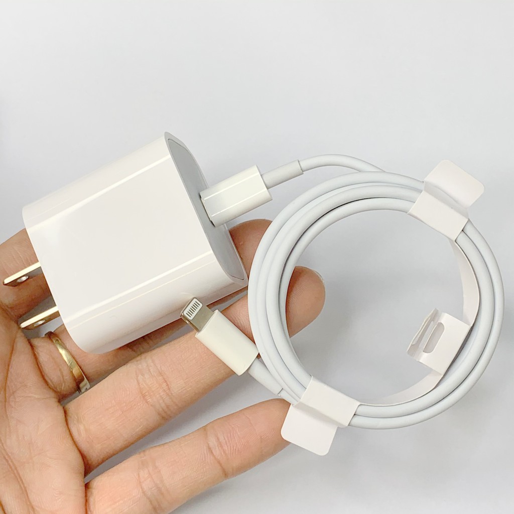 Sạc nhanh PD 18w - 20w  bộ củ cáp sạt dùng cho iphone ip 6/7/7plus/8/x/11/12, cóc xạc cổng typec to lightning dây dài 1m