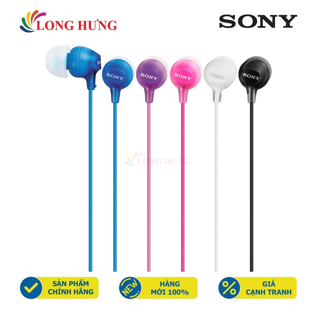 Tai nghe có dây Sony MDR-EX15AP - Hàng chính hãng - Dây dài 1.2m, thiết nhỏ gọn, âm thanh chất lượng
