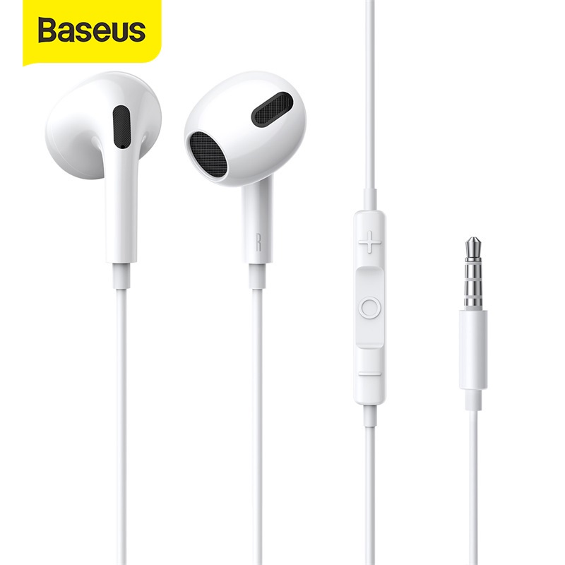 Tai nghe có dây chính hãng Baseus jack cắm 3.5mm nghe êm lossless siêu hay