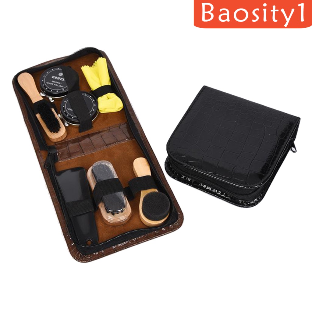 [Baosity1] Bộ Bàn Chải Đánh Bóng Đánh Bóng Giày Da / Giày Bốt Da Tự Nhiên