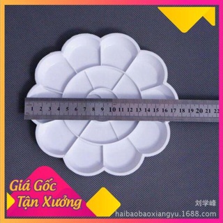 Khay pha màu hoa đào 18cm - mộc xinh