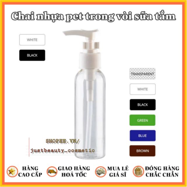 VỎ CHAI NHỰA PET Trong suốt 20ML/30ML/50ML/100M🍀LỌ CHIẾT MỸ PHẨM nhỏ dạng vòi nhấn xịt giọt phun sương nắp bật nhọn nhôm