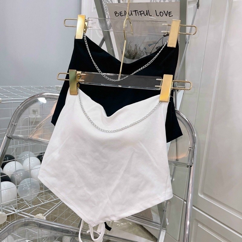 Áo Yếm Croptop Hở Lưng Dây Xích Sexy A97