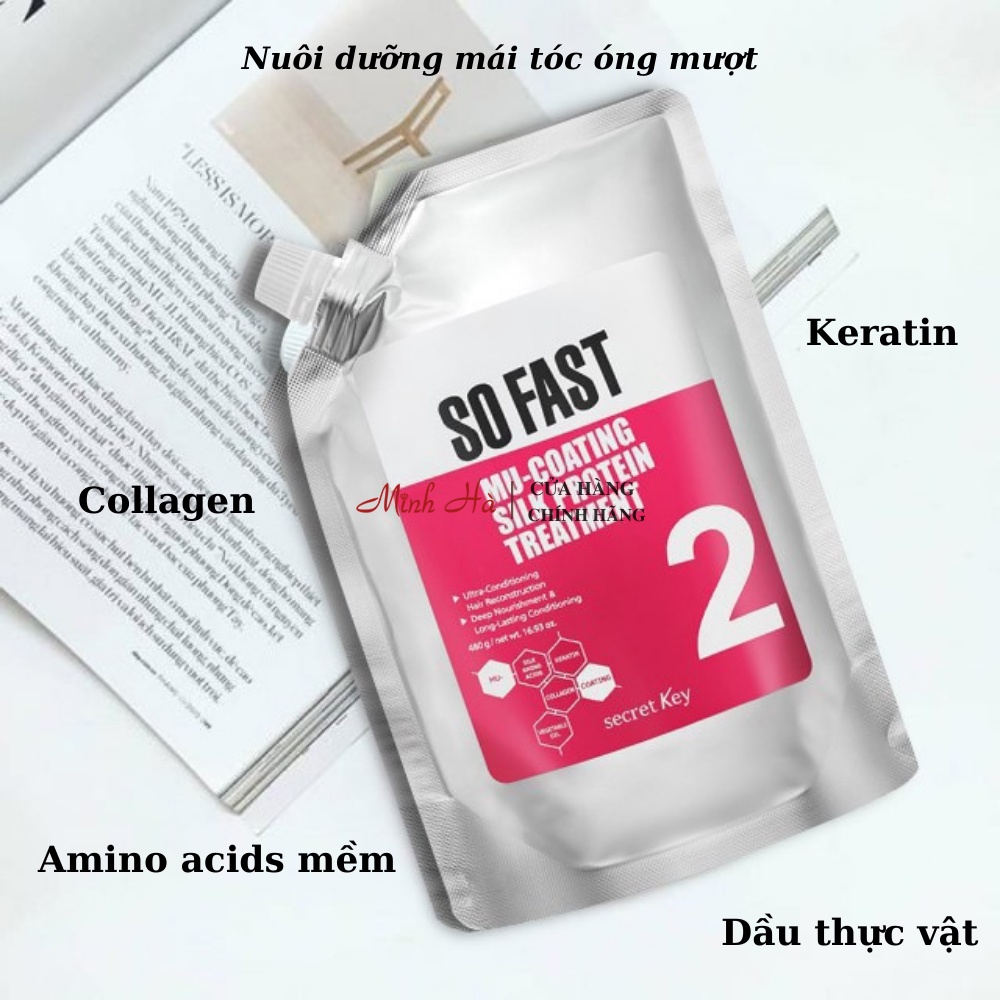Kem ủ tóc Secret Key Mu-Coating LPP Repair Treatment 480g phục hồi hư tổn
