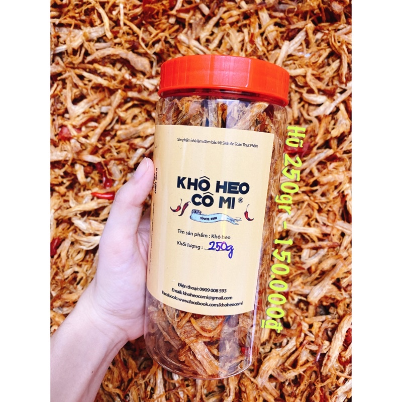  KHÔ HEO CÔ MI sợi to, cay (hũ 250gr)