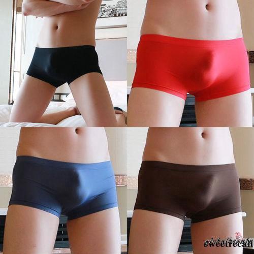 Quần lót nam thun lạnh có đường may, quần sịp nam boxer đường may màu đen màu trắng GIÁ RẺ