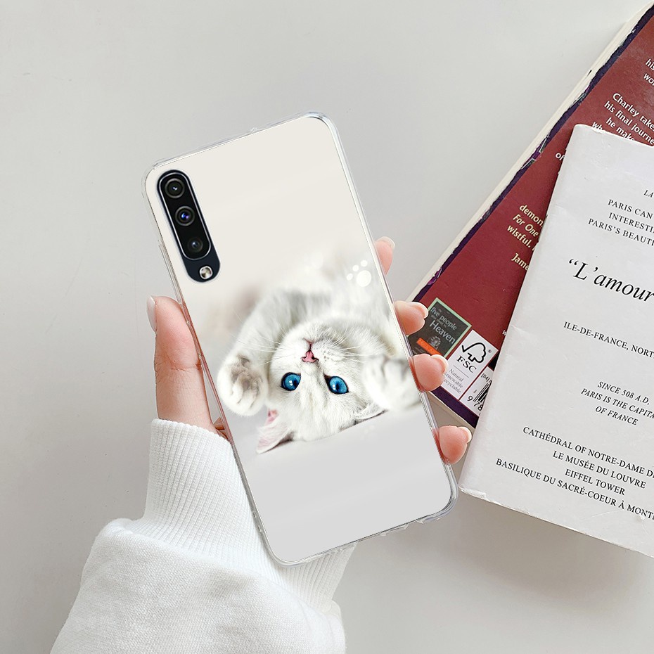 Ốp điện thoại TPU silicon dẻo họa tiết hoa cặp đôi cho Samsung Galaxy A70 A70S A50 A50S A30S