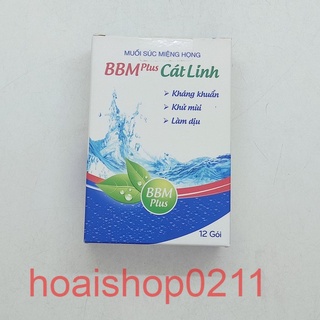 Muối súc miệng họng BBM Plus Cát Linh hộp 12 gói