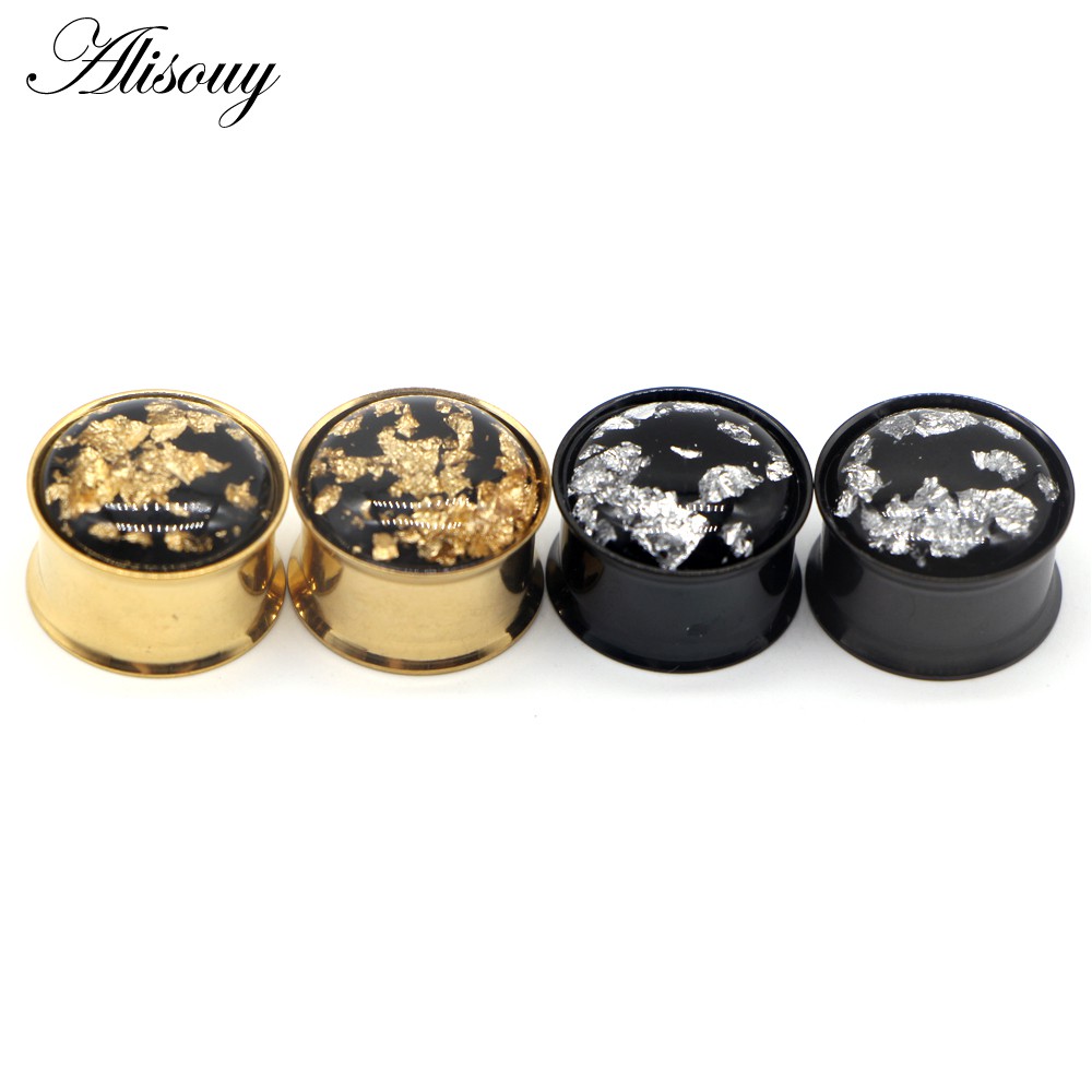 Alisouy Set 2 Khuyên Nong Tai Bằng Thép Thời Trang Cá Tính