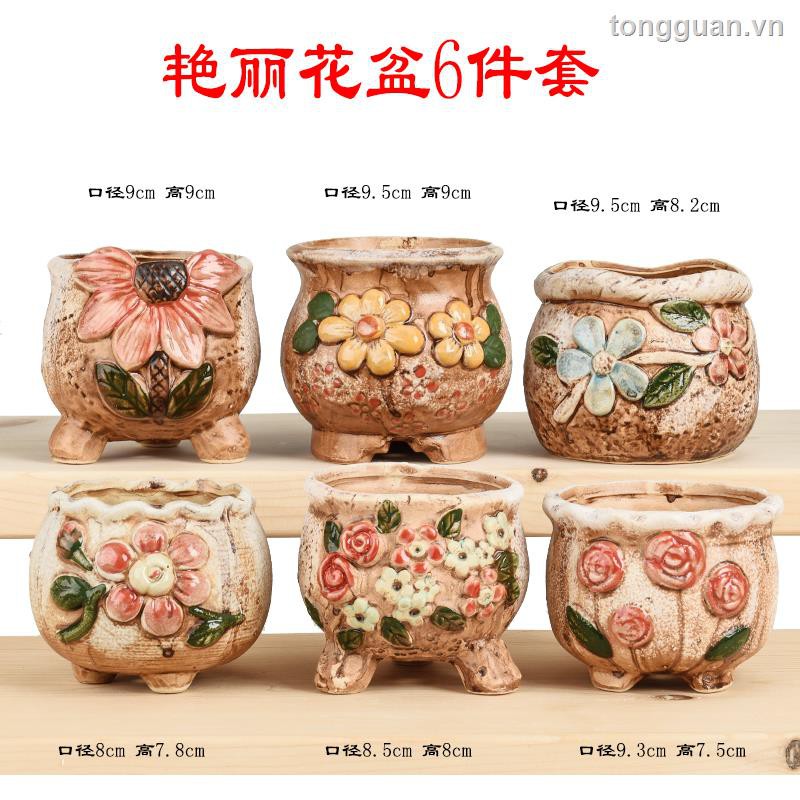 Chậu Cây Mini Bằng Gốm Kiểu Hàn Quốc