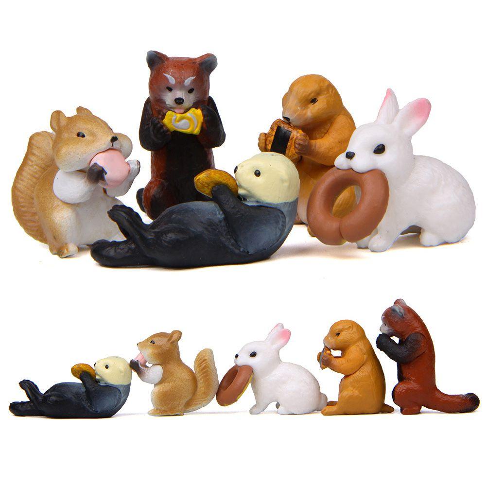 Set 5 Tượng Mô Hình Các Con Vật Xinh Xắn Dùng Để Trang Trí Nội Thất
