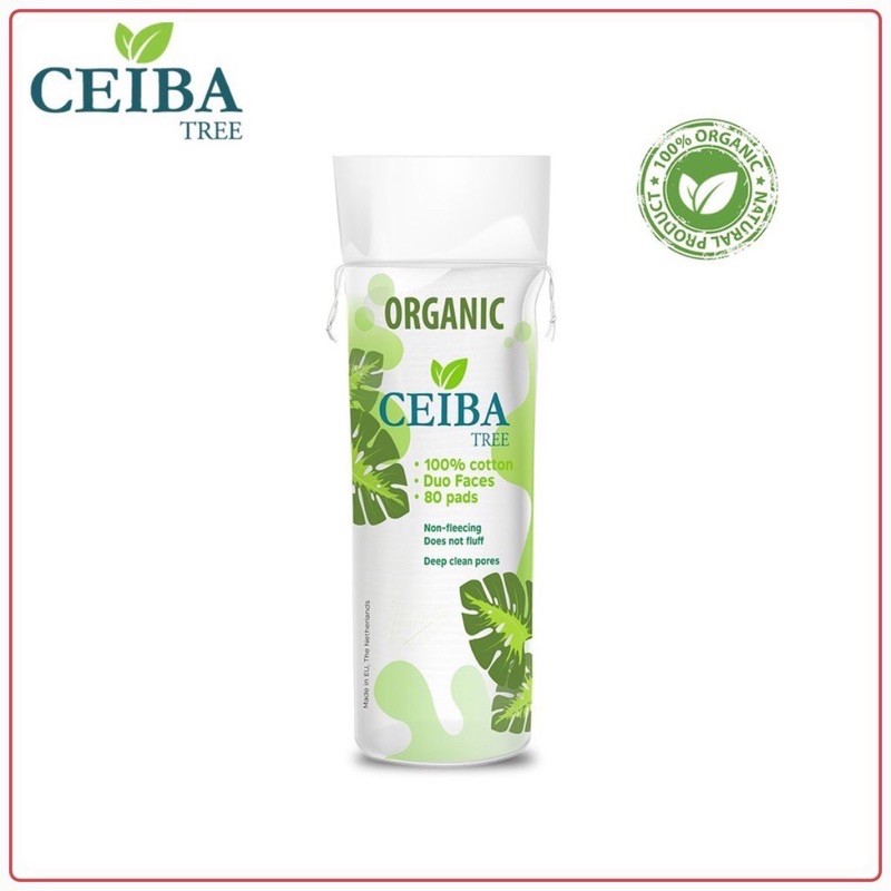 (HỎA TỐC)Bông tẩy trang CEIBA ORGANIC 80 miếng