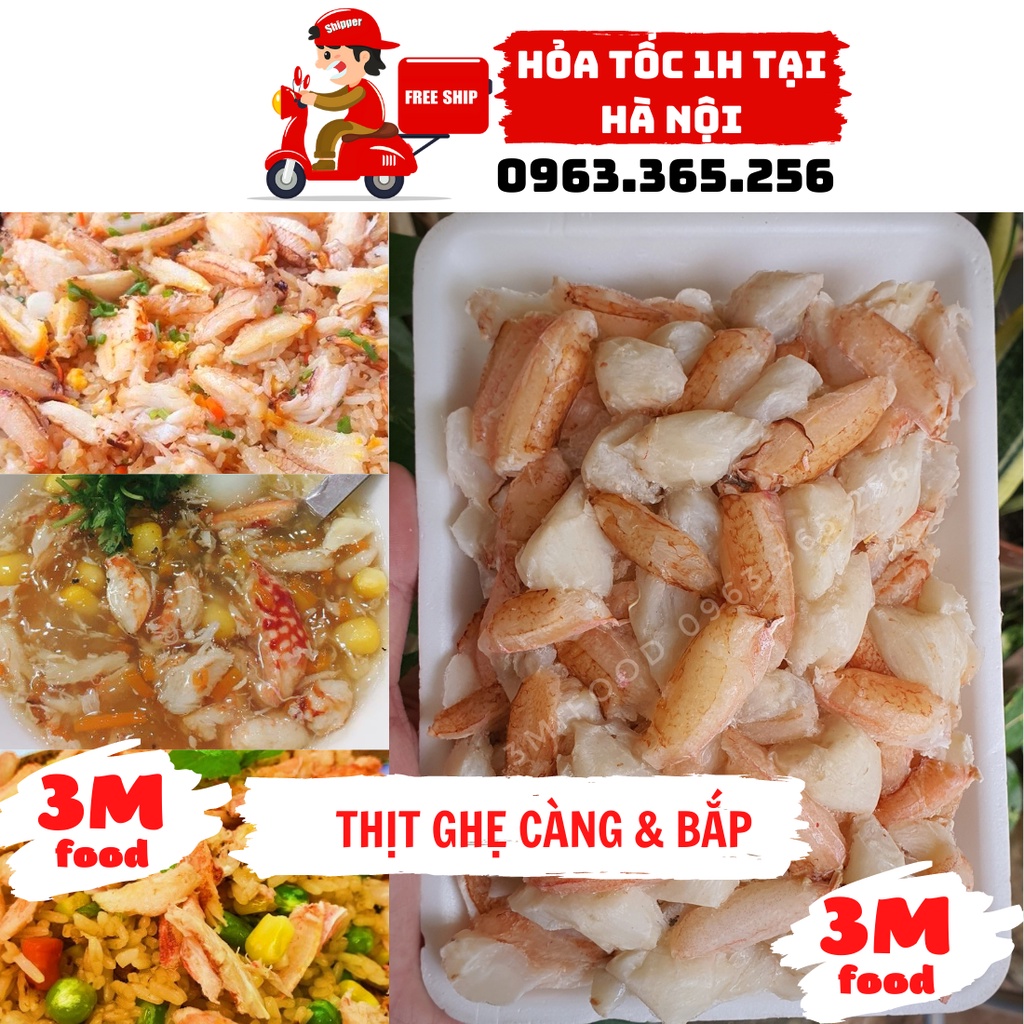 Thịt ghẹ bóc sẵn khay 500g  3M FOOD HS