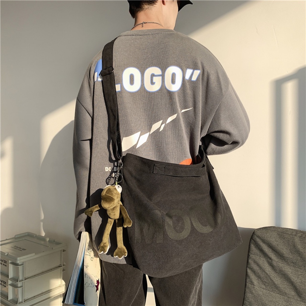 Túi tote đeo chéo , đeo vai vải canvas phong cách ulzzang unisex MOOD - XUONGMAITNT