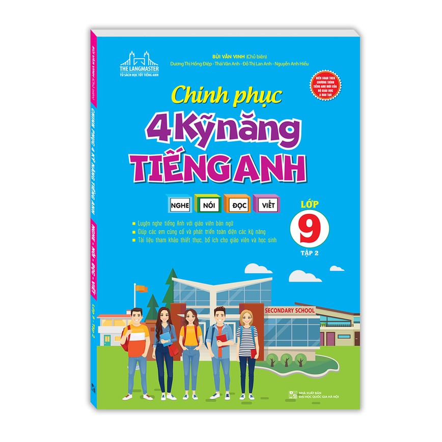 Sách - Combo 2c Chinh phục 4 kỹ năng tiếng nghe - nói - đọc - viết lớp 9