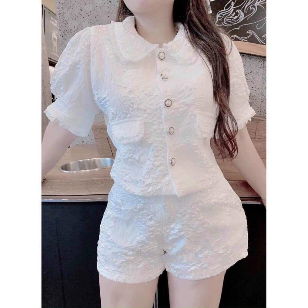 sét bộ quần đùi áo tay ngắn nữ gấm lụa