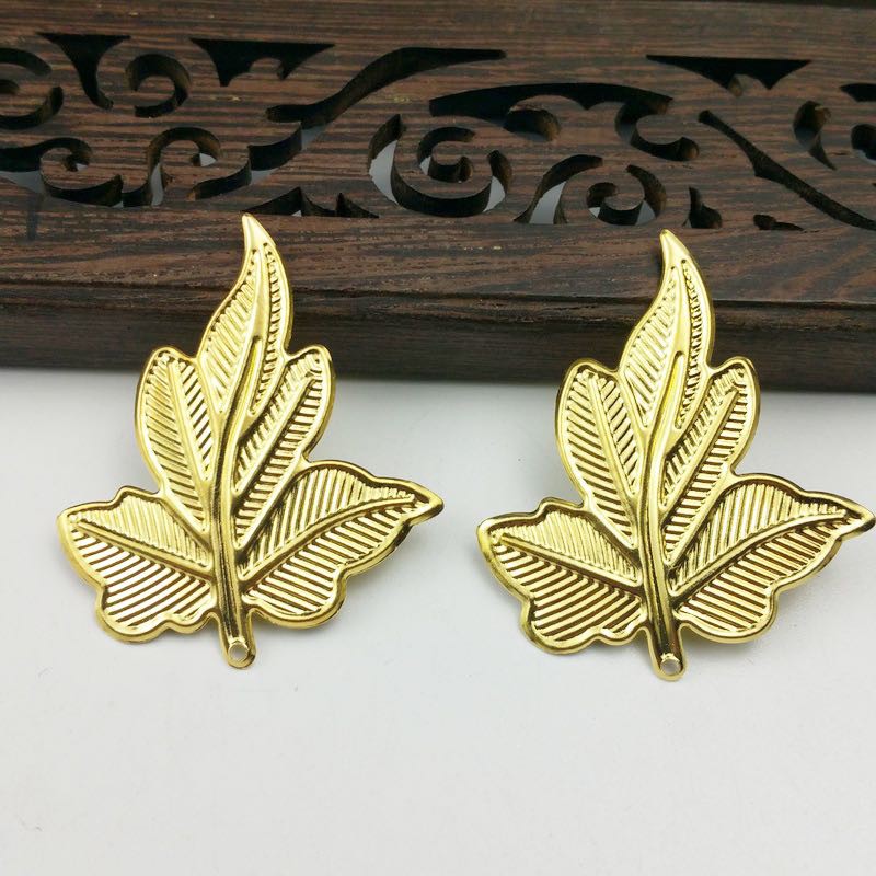 5 phiến hình lá 31*29mm nguyên liệu làm trâm làm trang sức cổ trang