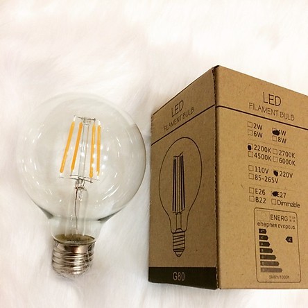 ⚡NOW SHIP⚡ BÓNG ĐÈN LED EDISON G80 4W