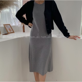 Váy len tăm ba lỗ dáng dài chất đanh dày dặn