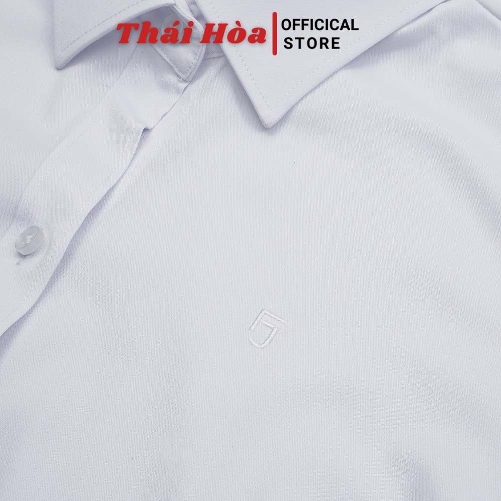 Áo sơ mi nữ Thái Hòa công sở dài tay, sơ mi nữ màu trắng chất vải sợi tre cao cấp 8919-01 | BigBuy360 - bigbuy360.vn