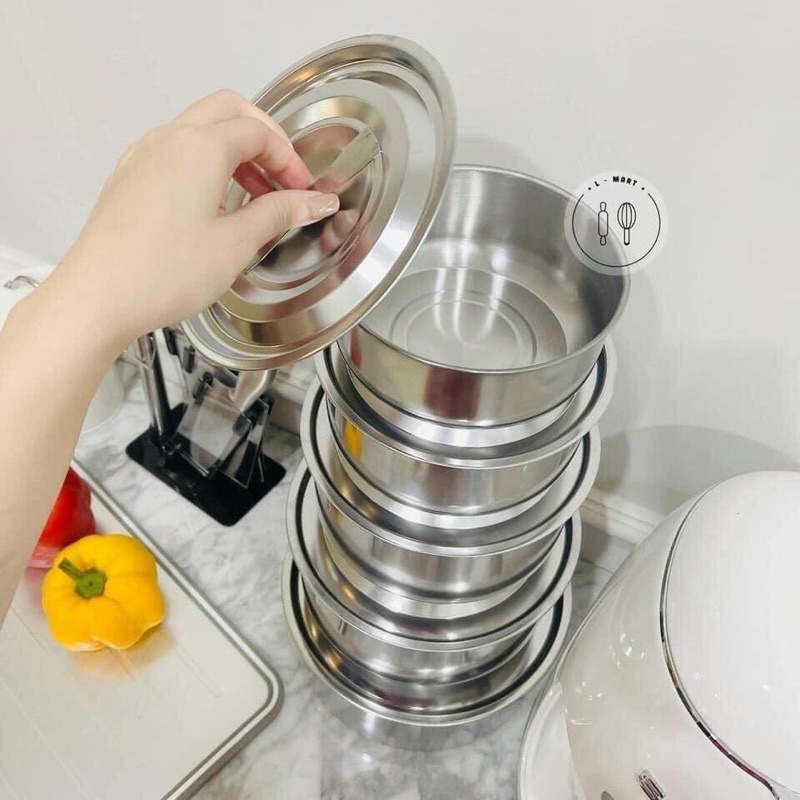 Bộ Nồi Inox 5 Món STOCK POT Không Quai Đủ Kích Cỡ Siêu Tiện Lợi Đa Năng hót hít 2021