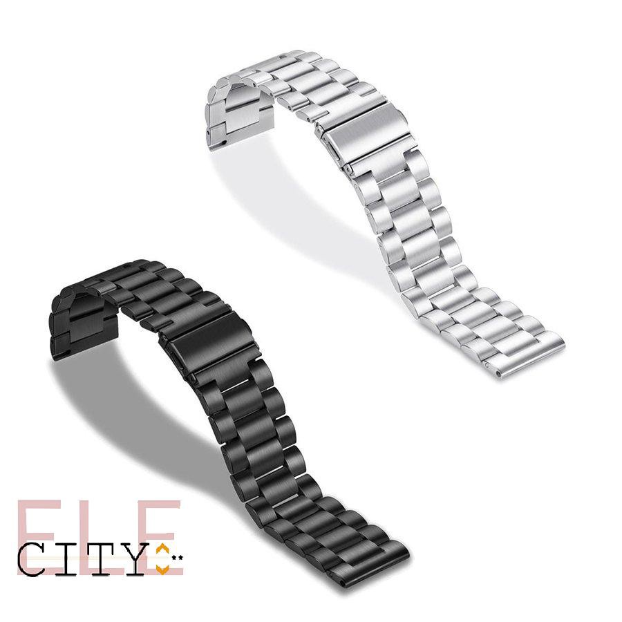 ✨COD✨Watch 20mm Double Snap Three-bead Solid Stainless Steel Replacement Strap