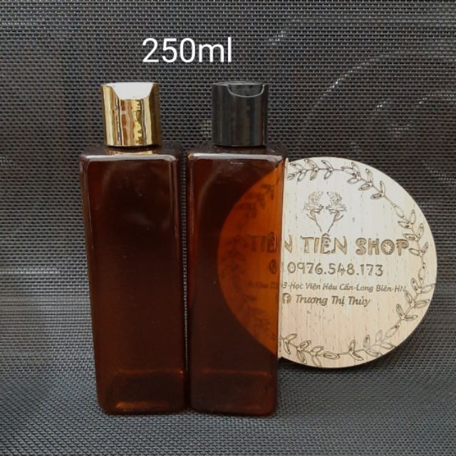 Chai nhựa vuông 250ml nắp vặn