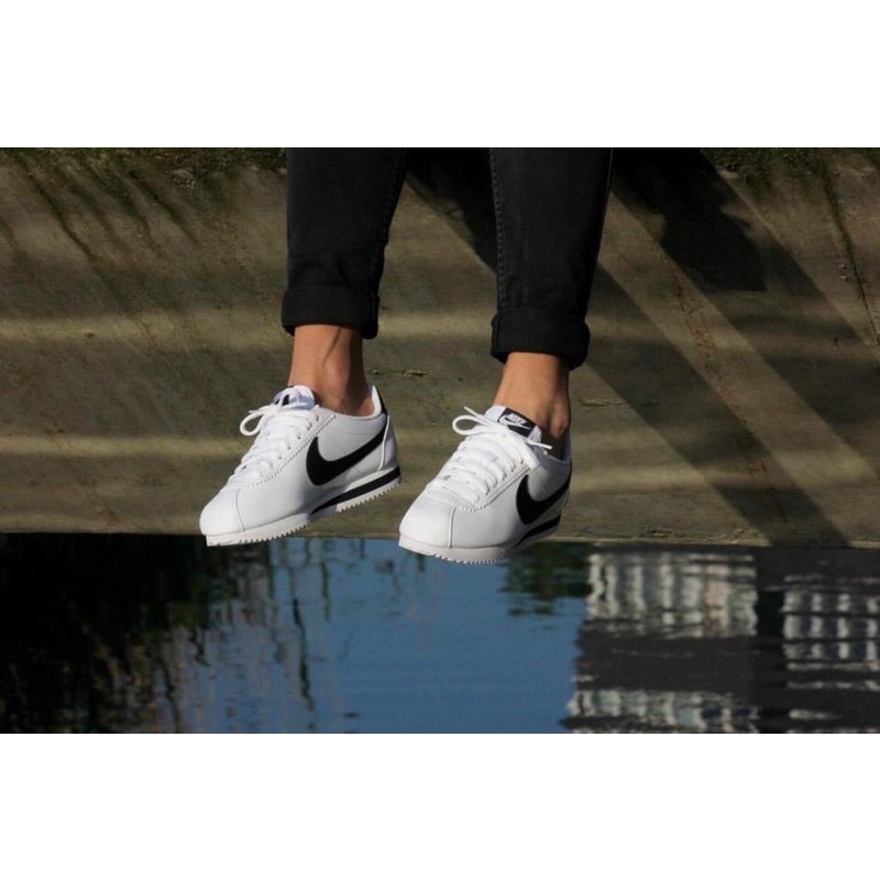 [FAKE ĐỀN GẤP 10] Nike Cortez Black white -904764-102 chính hãng