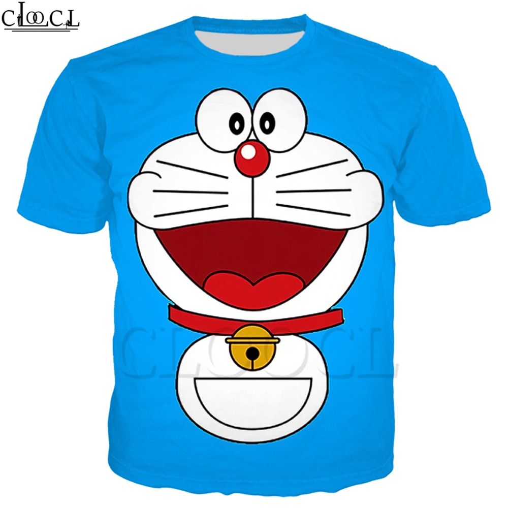 Áo Thun Tay Ngắn In Hình doraemon 3d Phong Cách Nhật Bản Thời Trang Cho Cặp Đôi