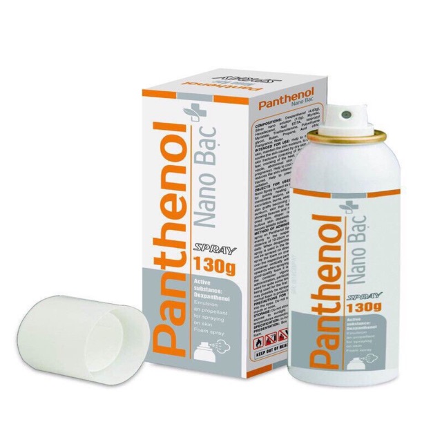 XỊT BỎNG PANTHENOL NANO BẠC SPRAY 130GR  Date mới