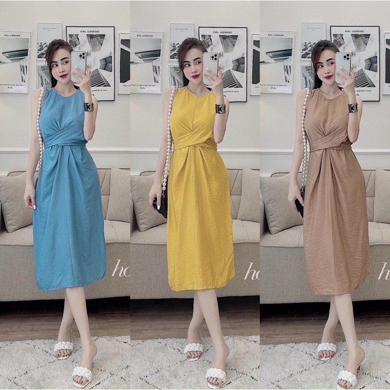 [Mã SKAMA06 giảm 8% tối đa 50K đơn 250K] Váy vàng xoắn eo | BigBuy360 - bigbuy360.vn