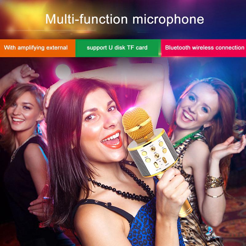 Micro Hát Karaoke Ws858 Kết Nối Bluetooth