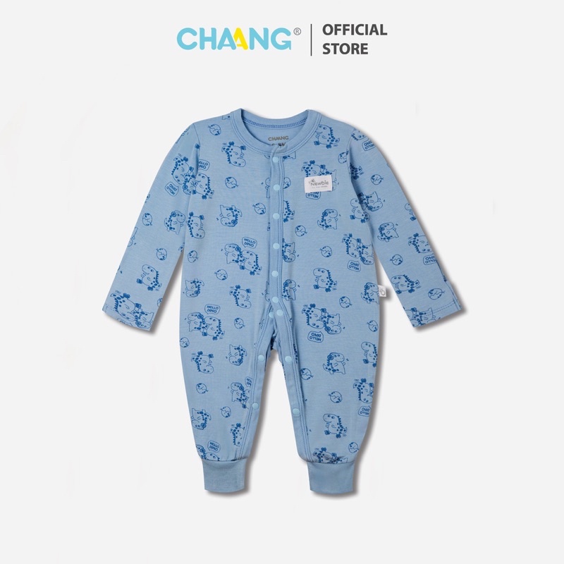 Body dài tay cúc giữa màu sắc xinh xắn cho bé trai bé gái