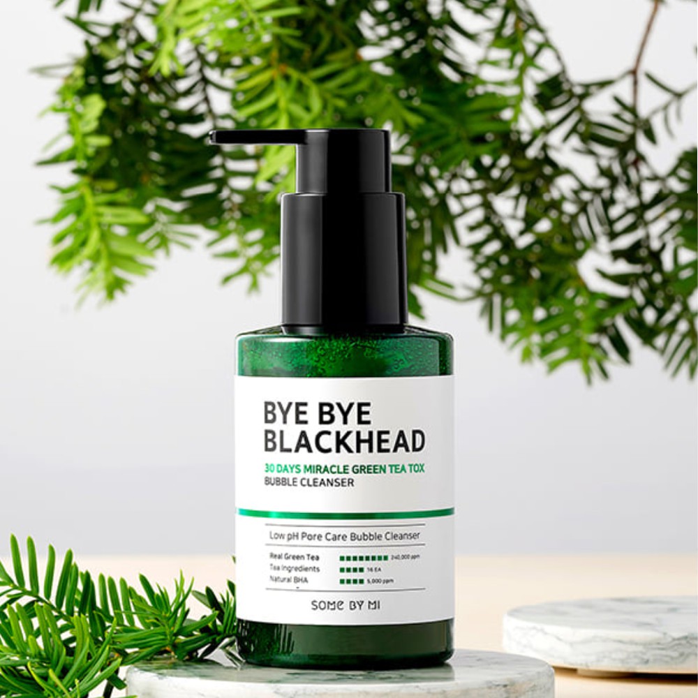 Sữa Rửa Mặt Sủi Bọt Some By Mi Bye Bye Blackhead 30 Days Miracle Green Tea Tox Bubble Cleanser 120g