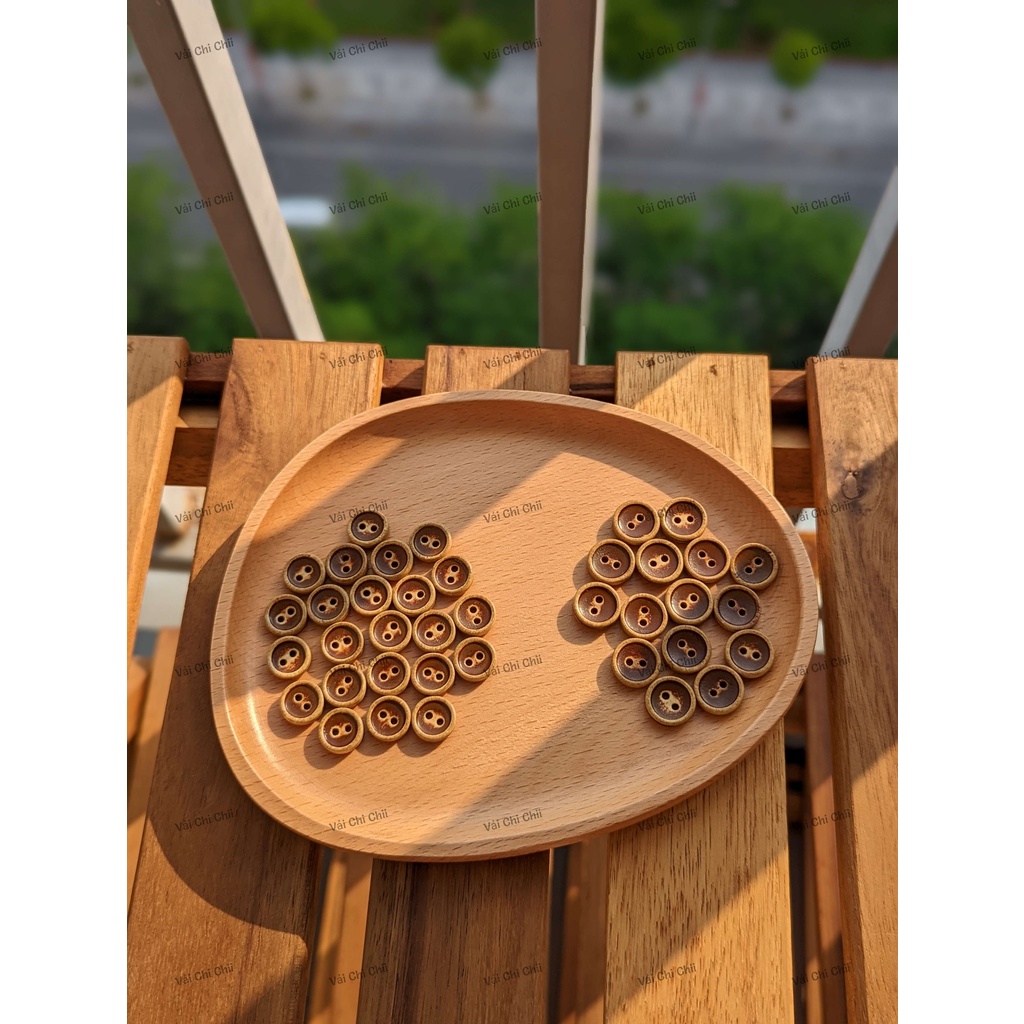 Cúc gỗ dừa  trang trí Vintage