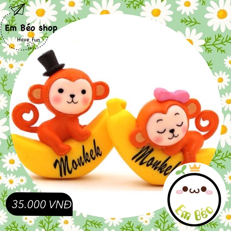 Móc khoá đôi khỉ con.