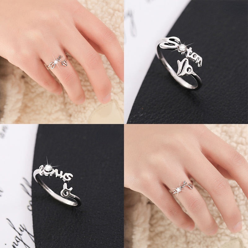 Nhẫn Đeo Tay Kim Loại Hình Cung Hoàng Đạo Thời Trang Cho Nữ