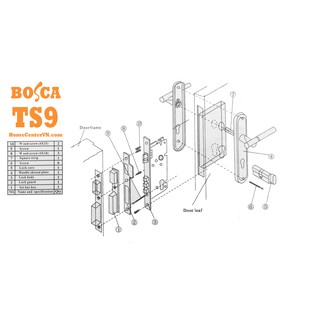 KHÓA CỬA TAY GẠT BOSCA TS9