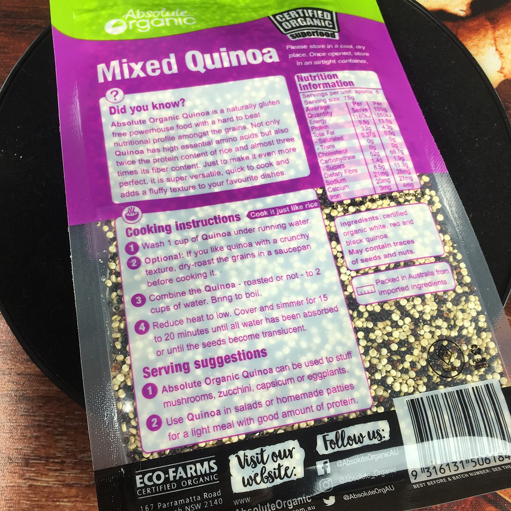 (400G) HẠT DIÊM MẠCH MIXED QUINOA (MIX 3 LOẠI), CUNG CẤP PROTEIN, ĂN DẶM CHO BÉ