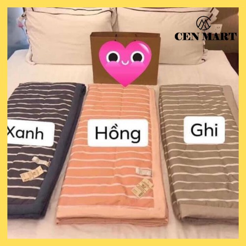 Chăn Hè Thu Cotton Đũi Kẻ Muji Nhật Bản