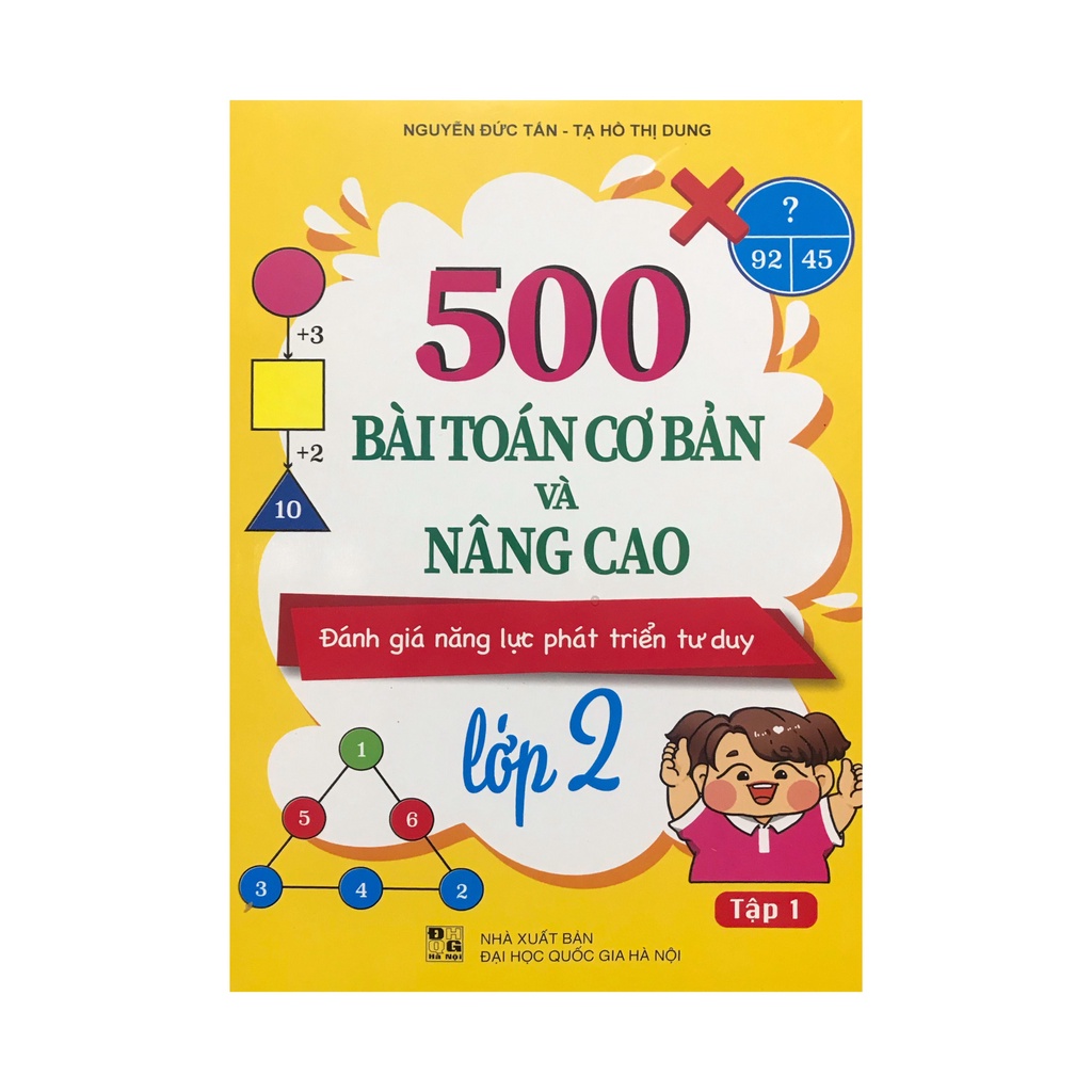 Sách  - 500 bài toán cơ bản và nâng cao đánh giá năng lực phát triển tư duy lớp 2 tập 1