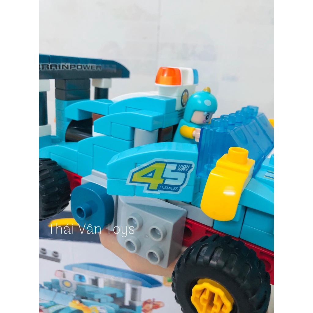 Lego Lắp Ráp Xe Đua siêu to 182 chi tiết Hãng Feelo xịn đẹp