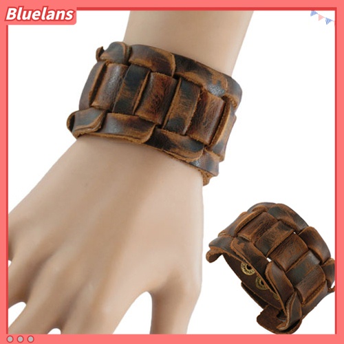 Vòng đeo tay da giả phong cách Vintage độc đáo cho nam