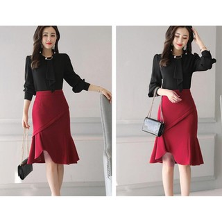 Chân váy công sở đuôi cá cách điệu