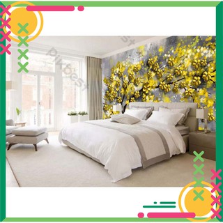 [hot hot] Tranh dán tường cây hoa mai ngày tết