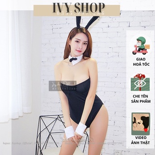 Bộ đồ ngủ nữ cosplay sexy Thỏ Bunny gợi cảm fullset gồm bộ body 1 mảnh kèm tai thỏ - Mã T1300 TKVN