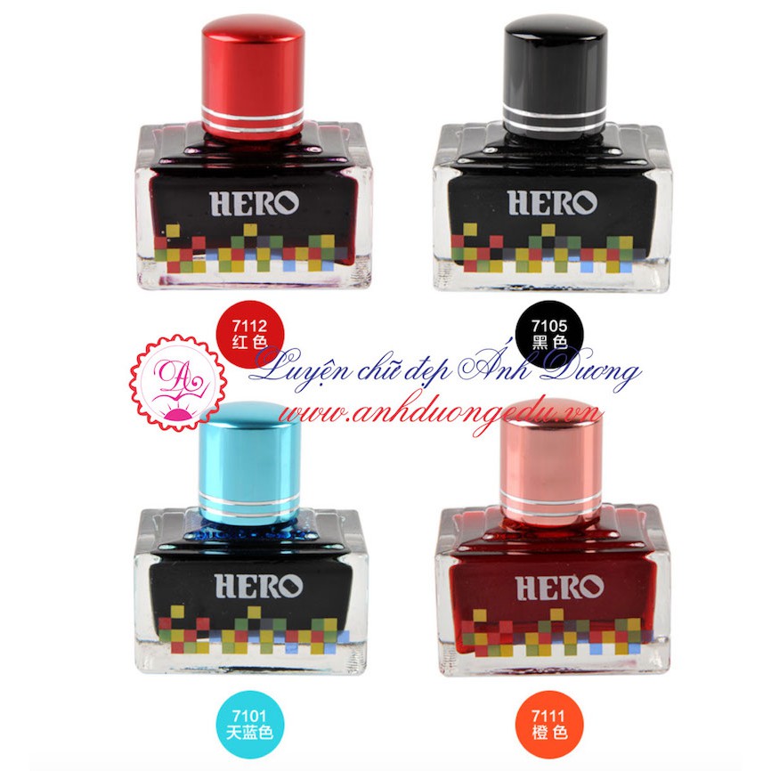 Mực Hero 40ml - màu hồng tím