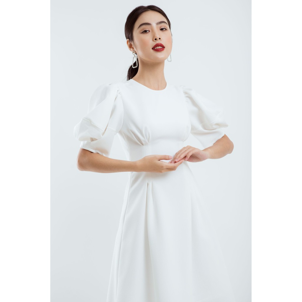 ĐẦM XẾP EO TAY CHUÔNG PHỒNG - D1175 | BigBuy360 - bigbuy360.vn