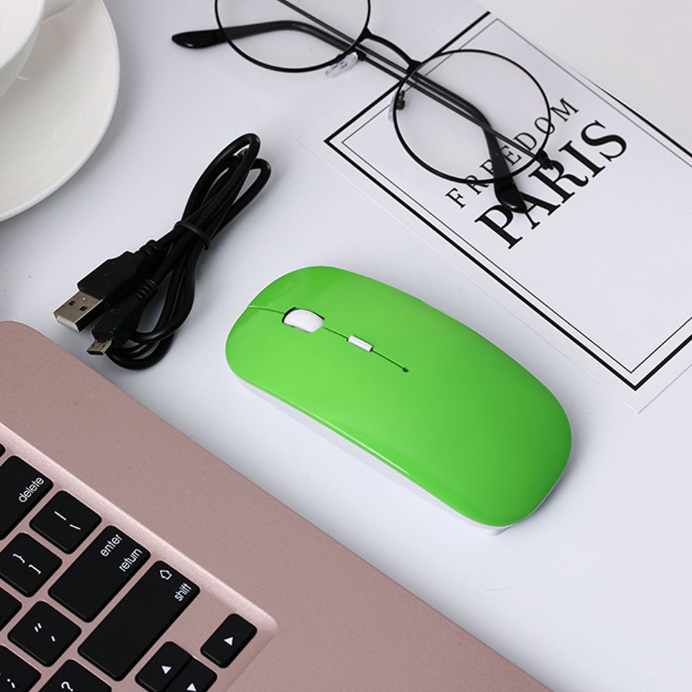 MYRON Super Slim Work Long Rechargeable Silent Button Ultra Thin Wireless Mouse