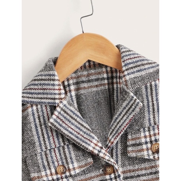 Áo khoác kẻ cho bé Shein auth